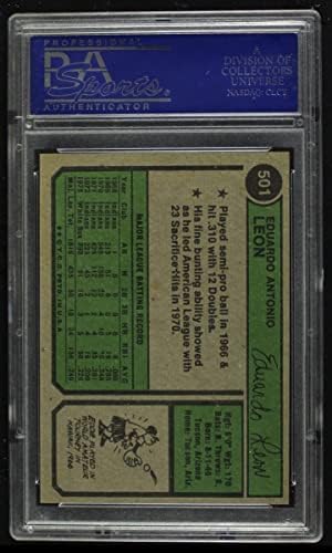 1974 Topps 501 Eddie Leon Chicago White Sox (Baseball Kártya) PSA a PSA 8.00 White Sox
