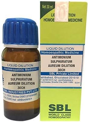 SBL Antimonium Sulphuratum betűs aranybagolylepkének Hígítási 30 CH (30 ml)