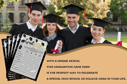 Érettségi Party Játékok - ERGORIES Játék Kártyák az A Diplomás - Érettségi Party Dekoráció 2022 - Arany & Fekete Grad Ünnepségek Féltől vásárolt