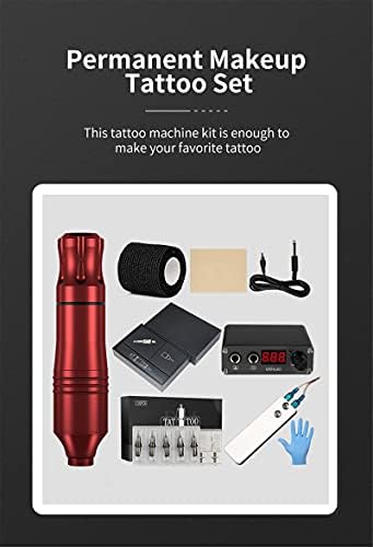 Teljes Tetoválás Készlet LCD Tápegység Patron Tűk Meghatározott Tartós Smink Tetováló Gép Kit Starter Tetoválás Művészek,Fekete