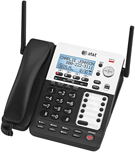 Az AT&T SB67138 SB67138 DECT 6.0 Telefon/Üzenetrögzítő, 4 Vonal, 1 Vezetékes/1 Vezeték nélküli Készülék