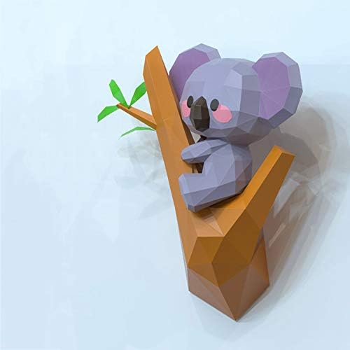 WLL-DP Koala A Kenyér Fa 3D Origami Papír Szobor Puzzle DIY Előre Vágott Papír Kézműves Papír Modell Otthon Dekoráció, Kézzel készített
