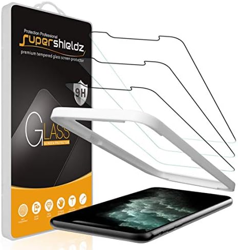 (3 Csomag) Supershieldz Célja az Apple iPhone 11 Pro, iPhone Xs-s iPhone-X (5.8 hüvelyk) Edzett Üveg képernyővédő (Könnyű Telepítés