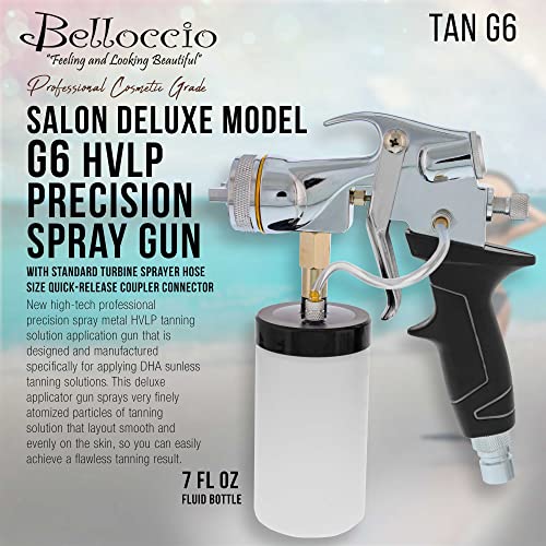 Belloccio Szalon Deluxe (Modell G6) Szakmai Fém HVLP Precíziós Barnító Spray Alkalmazása Fegyvert Standard Turbina Permetező Tömlő