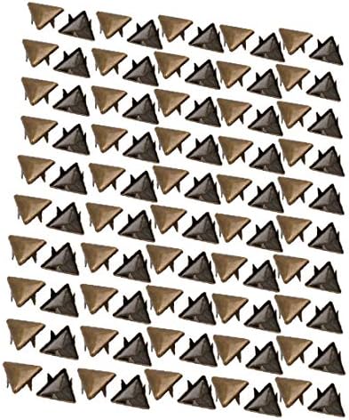 X-mosás ragályos 100 12mm Háromszög Alakú Papír Brad Bronz Hang Scrapbooking DIY Kézműves(100 unids 12 mm triángulo hu forma de