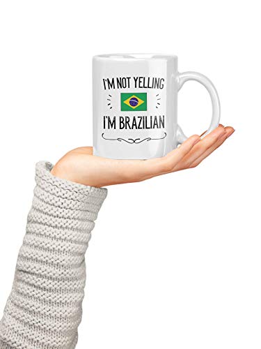 Brazília Büszkeség Szuvenír, majd az Ajándékokat. Nem Kiabálok én vagyok a Brazil.11 Uncia Bögre. Ajándék Ötlet, Büszke, Felesége, Férje,