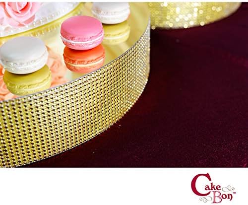 Cakebon Esküvői Torta Állvány (Arany - 12 cm, - Kerek) - Gyönyörű Tortát Kijelző Központi eleme Esküvői Torták, sütemények,