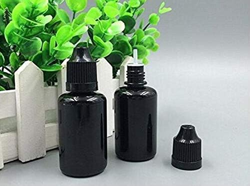 12DB 10ML/0.34 oz Fekete Üres PET Műanyag Összeszorítható szemcseppentő Szem Folyékony Üveg Tartály Üveg Fehér, Csavaros Kupakkal,