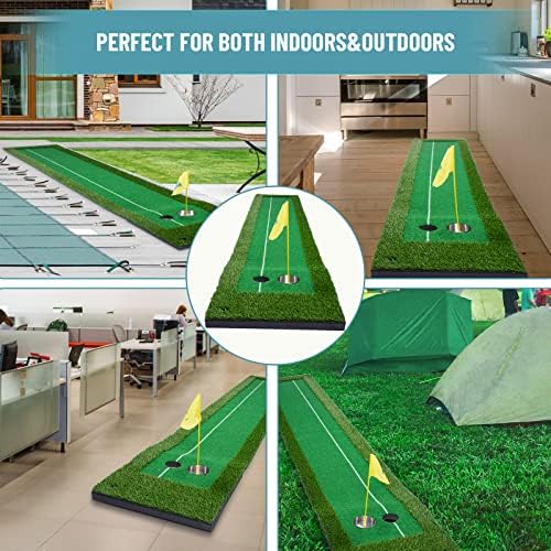 Golf Putting Green,10FT Igaz Roll Golf Üzembe Mat Wrinke-Ingyenes Golf Játékok Zöld Reális Gyep, Beltéri/Kültéri,Golf Gyakorlat