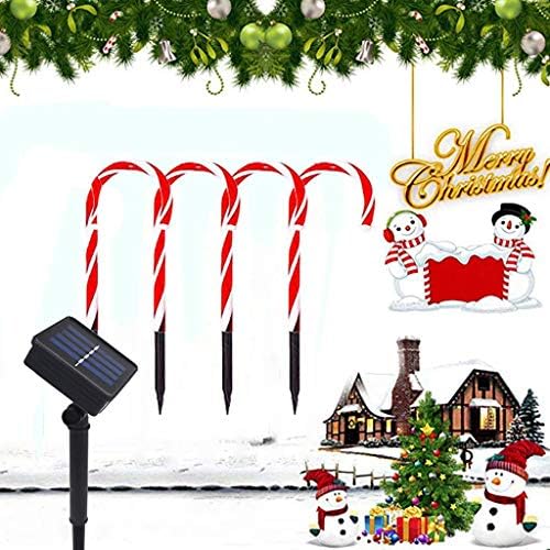 FUTENI Karácsonyi String Fények 25 Gróf Meghatározott Nádcukor 1 LED-es Napelemes Kerti Dekoráció Candy Fény Motoros Kerti