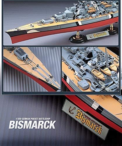 Akadémia Német Bismarck Csatahajó Modell Kit , Navy