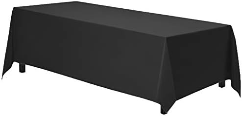 Gee Di Moda Téglalap Terítő | 90 x 156 Centis - Fekete, Téglalap alakú terítő 8 Láb Táblázat a Mosható Poliészter | Nagy Asztalnál, Felek, Ünnepi