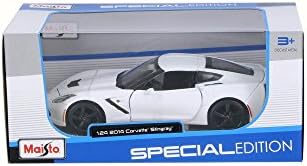 Maisto 2014-Es Chevy Corvette Stingray Coupe, Fehér 31505-1/24 Skála Fröccsöntött Modell, Játék Autó