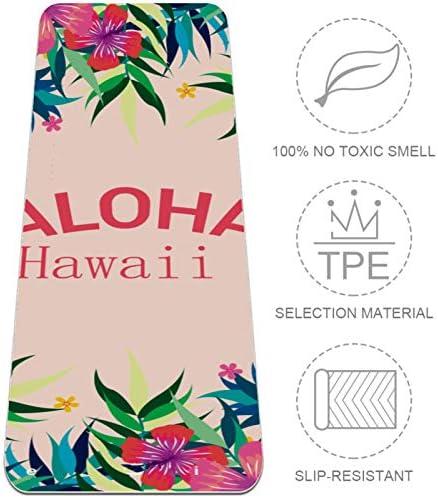Siebzeh Színes Trópusi Aloha virágmintás Prémium Vastag Jóga Szőnyeg Környezetbarát Gumi Health&Fitness Csúszásmentes Alátét Minden