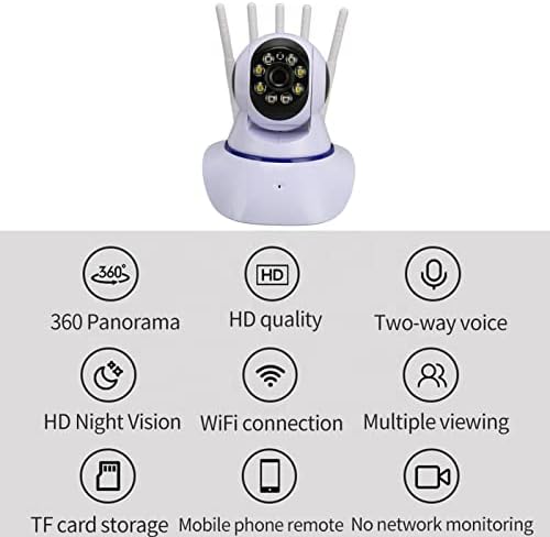 Otthoni Biztonsági Kamera, Vezeték nélküli WiFi HD 1080P Térfigyelő Kamera éjjellátó kétirányú Hang Biztonsági Kamera Otthon Beltéri