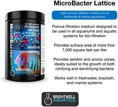 Brightwell Vizisport MicroBacter Rács-Nitratz, Kis méretű, Nitrát-Csökkenti a Természetes Szűrés Média Akváriumok, 20 Liter