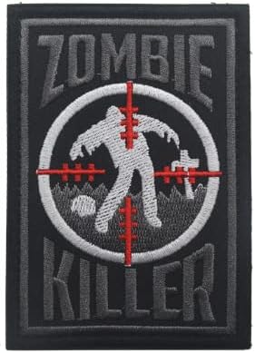 Zombie Hunter Katonai Javítás Anyagból, Hímzett Jelvény Javítás Taktikai Matricák Ruhát tépőzáras