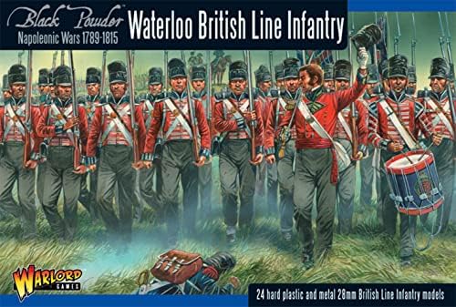 Fekete Por Napóleoni Brit sorban a Gyalogság Waterloo Kampány 1:56 Katonai Wargaming Műanyag Modell Készlet