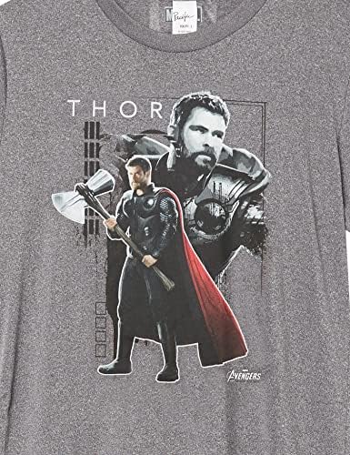 Marvel Gyerek Thor Tükrözi, T-Shirt, Szén Heather, Nagy