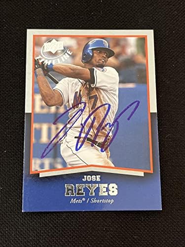 José Reyes 2008 Felső szint Idővonal Aláírt Dedikált Kártya 1 New York Mets - MLB Dedikált Baseball Kártyák