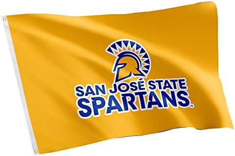 San Jose State University Zászló SJSU Spártaiak Zászlók Bannerek Poliészter Beltéri Kültéri 3x5 (Stílus 1)