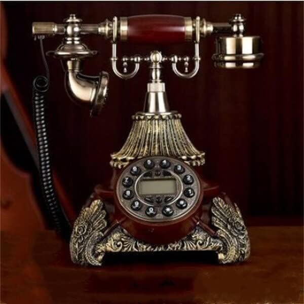 GaYouny Vezetékes Fa Gombot, Tárcsázza a Retro Vezetékes Telefon kihangosító Hívófél-AZONOSÍTÓ Klasszikus Elektronikus Bell Régimódi