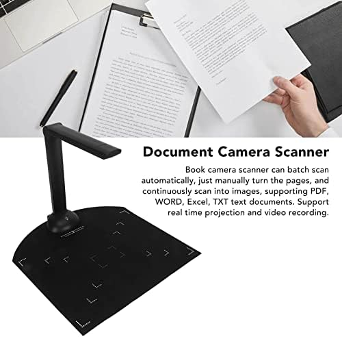 Hordozható Dokumentum Kamera, Szkenner, 5 MEGAPIXELES OCR Valós Időben USB Könyv Lapolvasó Tétel Automatikus Szkennelés A4 Formátum,