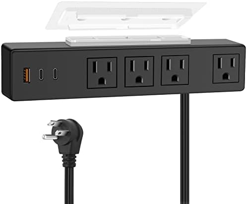 VILONG C-Típusú Asztal Alatt Hatalom Szalag, Öntapadós Fali elosztó 2 USB C Port, hálózati elosztót dugaszoló Aljzat, 4 AC Dugót.Max