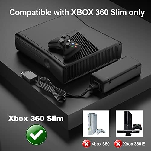 Puning Tápegység Csere Xbox 360 Slim Tápegység,Továbbfejlesztett HÁLÓZATI Adapter Tápegység[Speciális Csendes Kiadás] a hűtőventilátor Kompatibilis