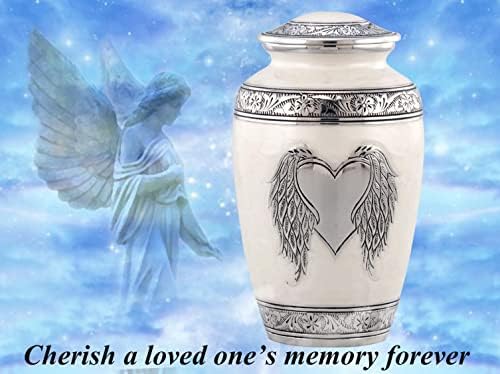 Angyal Szárnyak Urna - Szerető Angyal Szárnyak Hamvasztás Urn Ashes - Kézműves Angyal Szárnyak & Szíve Felnőtt Urna - Nagy Wings of Love