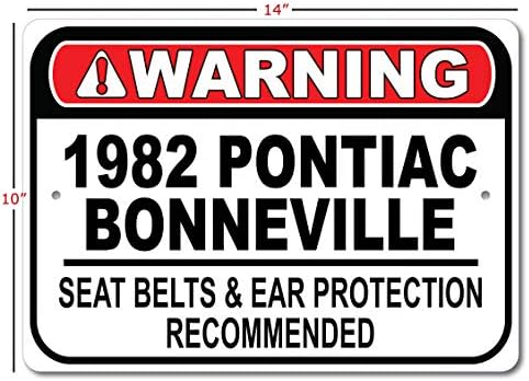 1982 82 Pontiac Bonneville biztonsági Öv Ajánlott Gyors Autó Alá, Fém Garázs Tábla, Fali Dekor, GM Autó Jel - 10x14 cm