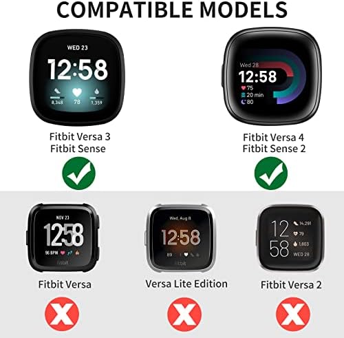 MOFREE Karkötő Kompatibilis Fitbit Versa 3/Versa 4 Zenekarok/Fitbit Sense/Érzék 2 Zenekarok Nők, Kézzel készített Divat Rugalmas Beadeds