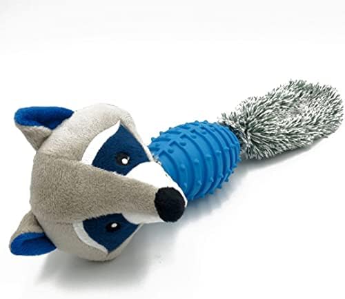 PetDote Kutya Plüss Játékok Interaktív Nyikorgó Kutya gumicsontot Gumi Kutya Játékok Kis-Közepes testű Kutyáknak(Kék)