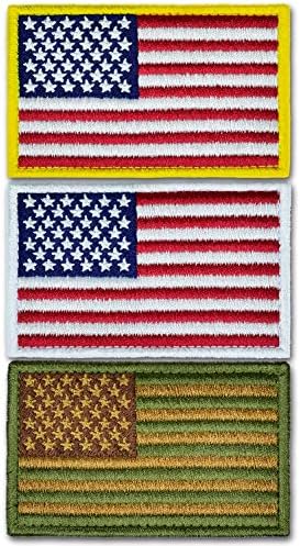 Taktikai USA Zászló Hímzett Patch 3 Db, Amerikai Zászló MINKET Egyesült Államok Katonai Egyenruhát Jelkép, Méret 3×2 Cm