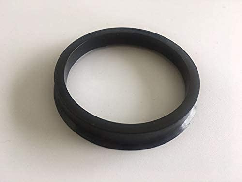 NB-AERO 4pc Fekete Polycarbon Hubrings 66.1 mm (Kerék), hogy 64.1 mm (Hub) | Hubcentric Középső Gyűrű 64.1 mm 66.1 MM, Sok Honda Acura Sterling