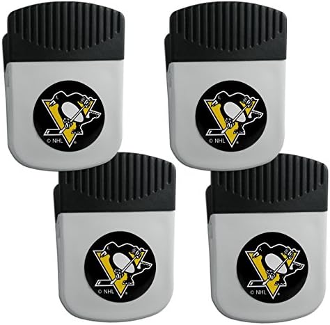 NHL-Siskiyou Sport Fan Shop Pittsburgh Penguins Chip Tár Mágnes, 4 csomag Csapat Színe