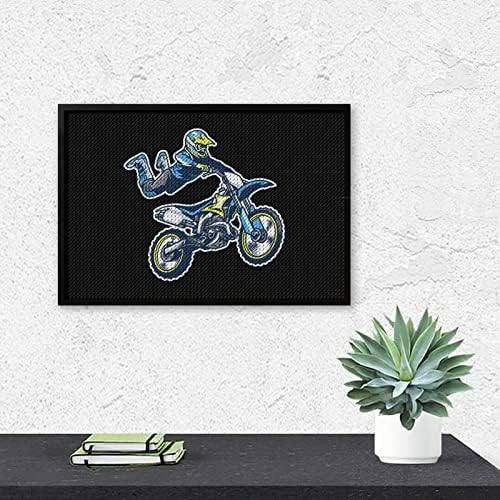 Motocross Versenyző Gyémánt Festmény Készletek 5D DIY Teljes Gyakorlat Strasszos Művészeti Fali Dekor Felnőtteknek 8x12
