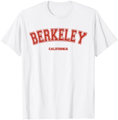 Berkeley Kaliforniában, CA Piros betűs Grafikus a Berkeley-T-Shirt