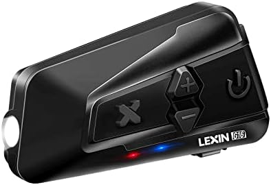 LEXIN 1db G16 Motoros Bluetooth Headsetet Fényszóró/SOS Mód, Akár 16 Lovasok 2000m Sisak Commnunication Rendszer, Motoros Intercom a Zene Megosztása/Egyetemes