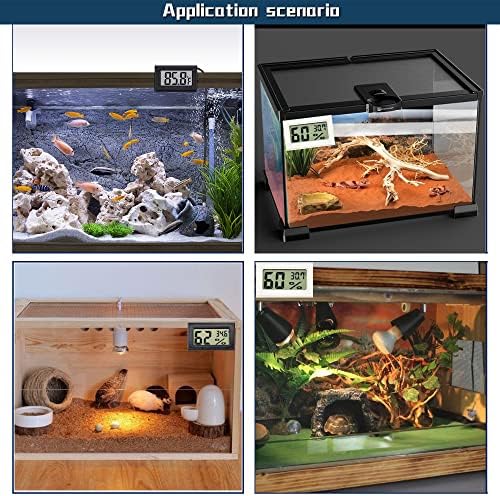 4-Pack Digitális Akvárium Hőmérő - akvárium Hőmérő - Hüllő Hálószoba Hőmérő, Amely képes Megjeleníteni a Páratartalom, illetve