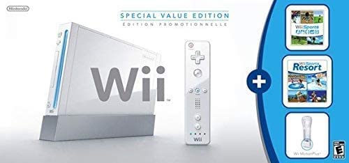 Wii Konzol w/ Bónusz Wii Sports Resort & Wii MotionPlus Csomag (Felújított)