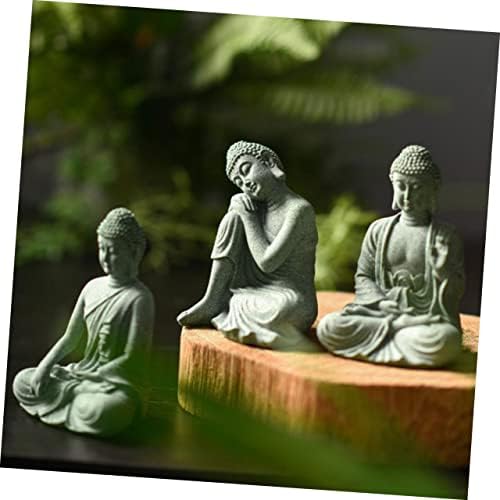 Holibanna 5db Buddha Szobor, akvárium Dekoráció, Kültéri Dekoráció Állat Dekoráció Adornos para Budai Buddha Szobor Meditál Szobor Vallási