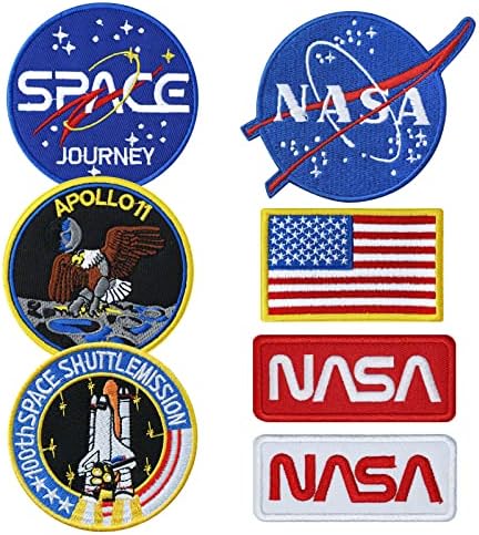7db NASA Javítás, Vas A Foltok Tér Jelvény Varrni A Space Shuttle Hímzett, illetve amerikai Zászló Foltok a Kabátok Hátizsákok