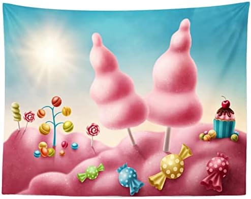 Loccor 7x5ft Fantasy Gobelin Hátteret, Karácsonyi Desszert Falra Candyland falburkolat Gyerekeknek Újszülött Gyermekek Nappali Osztályteremben