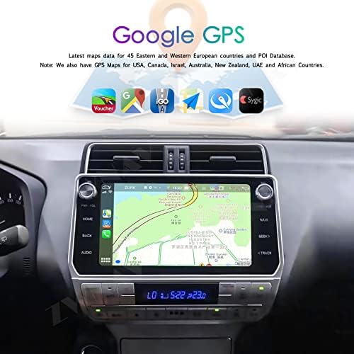 ZWNAV 10.1 hüvelykes Android 11 Autó Sztereó Toyota Land Cruiser Prado 2018-2023,64 GB ROM,Autó GPS Navigációs fejegység, Bluetooth,