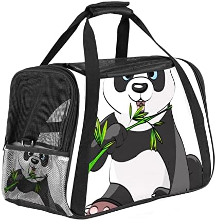 Kisállat Szállító,Puha Oldalú Pet Travel Fuvarozó a Macskák, Kutyák, Kiskutya,Akvarell Fekete-Fehér Panda Minta