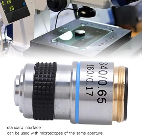 Remek akromatikus Objektív Biológiai Mikroszkóp, Nagy Felbontású remek akromatikus Nagyítás Objektív 20mm Felület Alumínium + Optikai Üveg