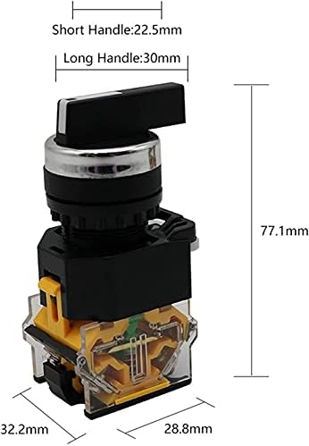 HEPUP 22mm Választó Gomb Rotary Switch Reteszelés Pillanatnyi 2NO 1NO1NC 2 3 helyezze DPST 10A 400V hálózati Kapcsoló BE/Ki