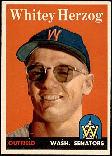 1958 Topps 438 Whitey Herzog Washington Senators (Baseball Kártya) EX/MT Szenátorok