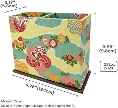 Terra Engedély Szemüveg Jogosultja Állni Asztal[Célja, Japánban] Négyzet alakú Tartót Használja a Japán Prémium Yuzen Papír (Ceruza/Toll